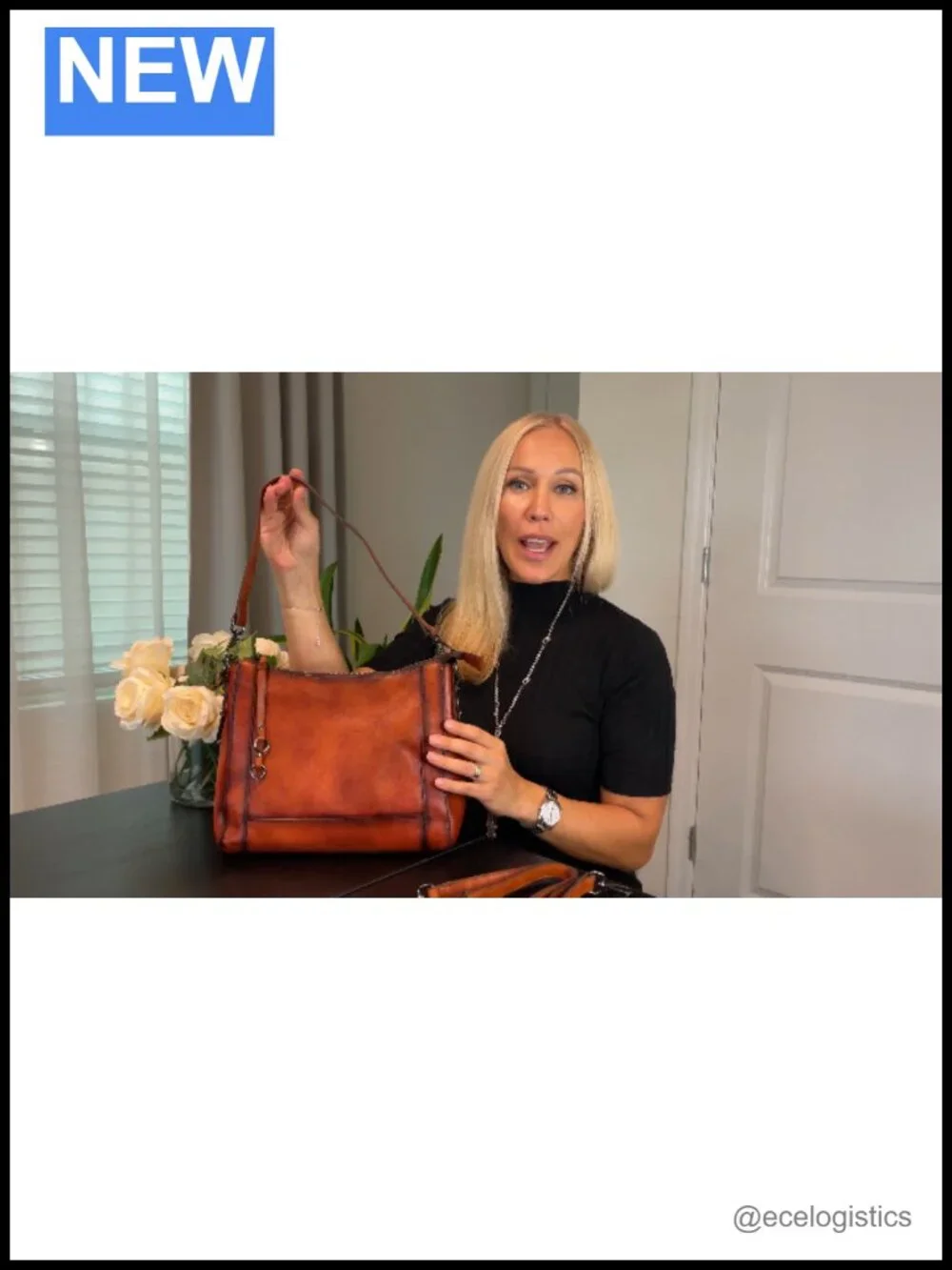 Genuine Leather Crossbody Bag Women Purse Handbag with Adjustable Straps